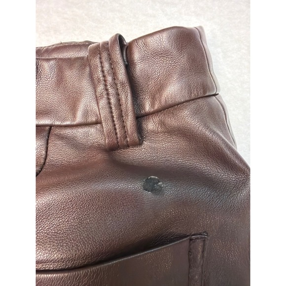 Joe's Jeans Brown Faux Leather Wide Leg High Rise Trousers Pants Size 26 - Picture 6 of 6